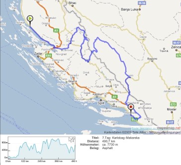 7.Tag: Karlobag-Makarska